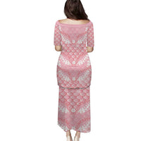 Soft Pink Mermaid Puakenikeni Maile Lei Puletasi