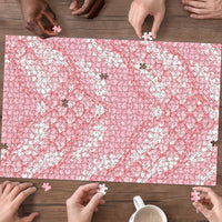 Soft Pink Mermaid Puakenikeni Maile Lei Puzzle