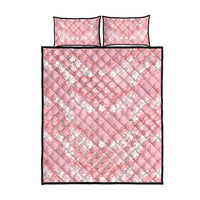 Soft Pink Mermaid Puakenikeni Maile Lei Quilt Bed Set LT01 - Polynesian Pride