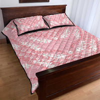 Soft Pink Mermaid Puakenikeni Maile Lei Quilt Bed Set LT01 - Polynesian Pride