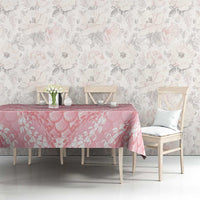 Soft Pink Mermaid Puakenikeni Maile Lei Tablecloth LT01 - Polynesian Pride