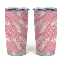 Soft Pink Mermaid Puakenikeni Maile Lei Tumbler Cup