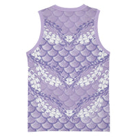 Lilac Mermaid Puakenikeni Maile Lei Basketball Jersey