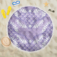 Lilac Mermaid Puakenikeni Maile Lei Beach Blanket