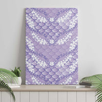 Lilac Mermaid Puakenikeni Maile Lei Canvas Wall Art LT01 - Polynesian Pride