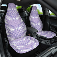 Lilac Mermaid Puakenikeni Maile Lei Car Seat Cover