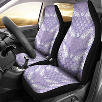 Lilac Mermaid Puakenikeni Maile Lei Car Seat Cover