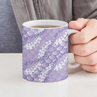Lilac Mermaid Puakenikeni Maile Lei Ceramic Mug