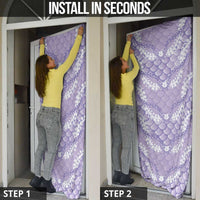 Lilac Mermaid Puakenikeni Maile Lei Door Cover