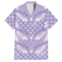 Lilac Mermaid Puakenikeni Maile Lei Hawaiian Shirt