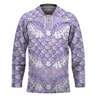 Lilac Mermaid Puakenikeni Maile Lei Hockey Jersey