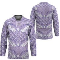 Lilac Mermaid Puakenikeni Maile Lei Hockey Jersey