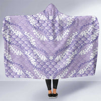 Lilac Mermaid Puakenikeni Maile Lei Hooded Blanket