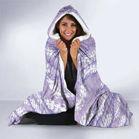 Lilac Mermaid Puakenikeni Maile Lei Hooded Blanket