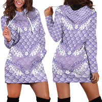 Lilac Mermaid Puakenikeni Maile Lei Hoodie Dress