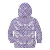 Lilac Mermaid Puakenikeni Maile Lei Kid Hoodie