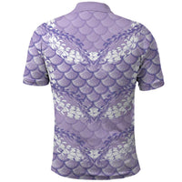 Lilac Mermaid Puakenikeni Maile Lei Polo Shirt