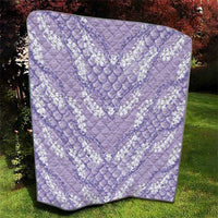Lilac Mermaid Puakenikeni Maile Lei Quilt