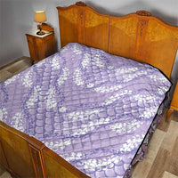 Lilac Mermaid Puakenikeni Maile Lei Quilt