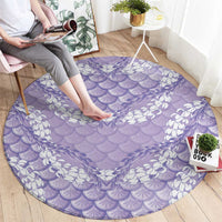 Lilac Mermaid Puakenikeni Maile Lei Round Carpet LT01 - Polynesian Pride