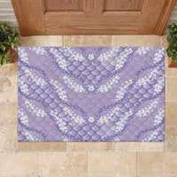 Lilac Mermaid Puakenikeni Maile Lei Rubber Doormat
