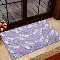 Lilac Mermaid Puakenikeni Maile Lei Rubber Doormat