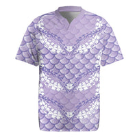 Lilac Mermaid Puakenikeni Maile Lei Rugby Jersey