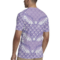 Lilac Mermaid Puakenikeni Maile Lei Rugby Jersey
