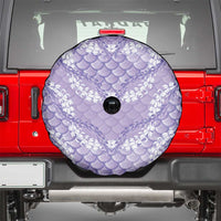 Lilac Mermaid Puakenikeni Maile Lei Spare Tire Cover