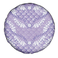 Lilac Mermaid Puakenikeni Maile Lei Spare Tire Cover