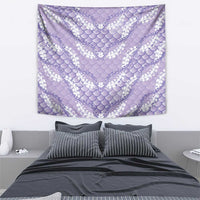 Lilac Mermaid Puakenikeni Maile Lei Tapestry