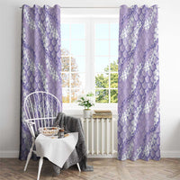 Lilac Mermaid Puakenikeni Maile Lei Window Curtain LT01 - Polynesian Pride