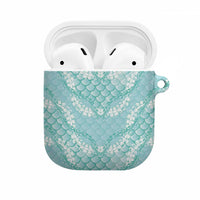 Light Turquoise Mermaid Puakenikeni Maile Lei AirPods Case