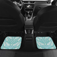 Light Turquoise Mermaid Puakenikeni Maile Lei Car Mats