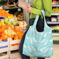 Light Turquoise Mermaid Puakenikeni Maile Lei Grocery Bag LT01 - Polynesian Pride