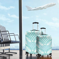 Light Turquoise Mermaid Puakenikeni Maile Lei Luggage Cover