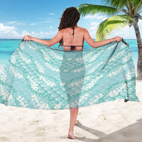 Light Turquoise Mermaid Puakenikeni Maile Lei Sarong