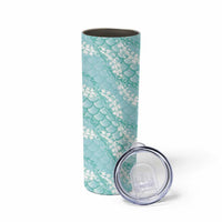 Light Turquoise Mermaid Puakenikeni Maile Lei Skinny Tumbler