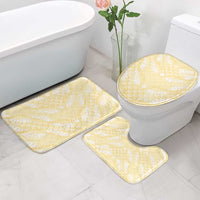 Pastel Yellow Mermaid Puakenikeni Maile Lei Bathroom Set