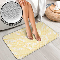 Pastel Yellow Mermaid Puakenikeni Maile Lei Bathroom Set