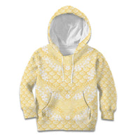 Pastel Yellow Mermaid Puakenikeni Maile Lei Kid Hoodie