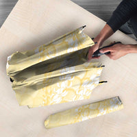 Pastel Yellow Mermaid Puakenikeni Maile Lei Umbrella