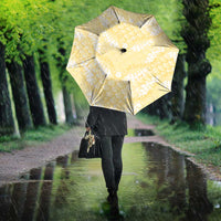 Pastel Yellow Mermaid Puakenikeni Maile Lei Umbrella