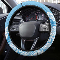 Fiji Day Steering Wheel Cover Fijian Map Hibiscus Tapa Pattern LT01 - Polynesian Pride