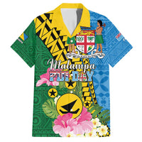 Personalised Malampa Fiji Day Family Matching Tank Maxi Dress and Hawaiian Shirt Tropical Tapa Pattern LT01 Dad's Shirt - Short Sleeve Art - Polynesian Pride