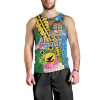 Personalised Malampa Fiji Day Men Tank Top Tropical Tapa Pattern LT01 - Polynesian Pride