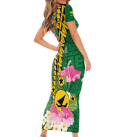 Personalised Malampa Fiji Day Short Sleeve Bodycon Dress Tropical Tapa Pattern LT01 - Polynesian Pride