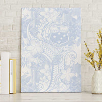 Samoa White Sunday Canvas Wall Art Plumeria Floral LT01 Without Frame White - Polynesian Pride