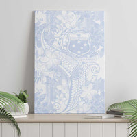 Samoa White Sunday Canvas Wall Art Plumeria Floral LT01 - Polynesian Pride