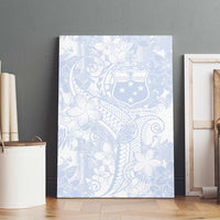 Samoa White Sunday Canvas Wall Art Plumeria Floral LT01 - Polynesian Pride